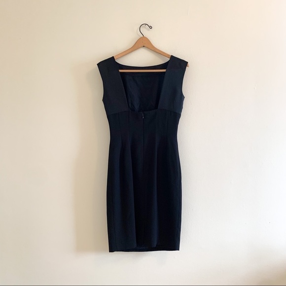 Vintage Gillian Classic Sleeveless Open Back Little Y2K Black Dress 6 - Picture 4 of 7